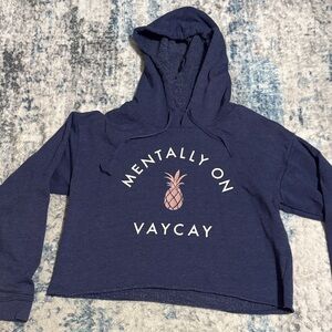 Aeropostale Navy Blue Hoodie with Pink Print